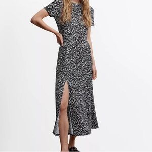 Mango Printed Midi Dress